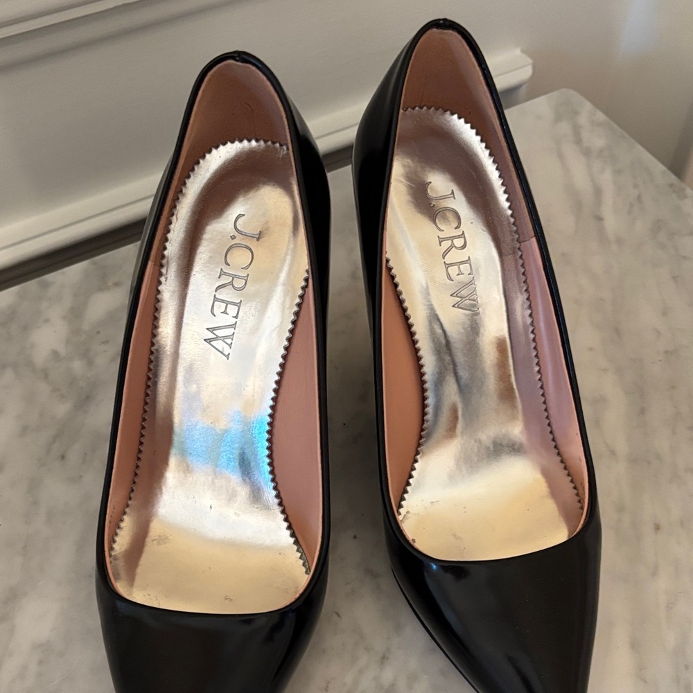J. Crew Classic Black Wedges - size 5 - Picture 6 of 7